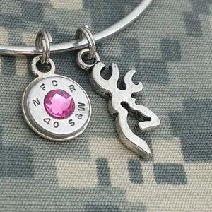 40 caliber bullet pink browning bracelet